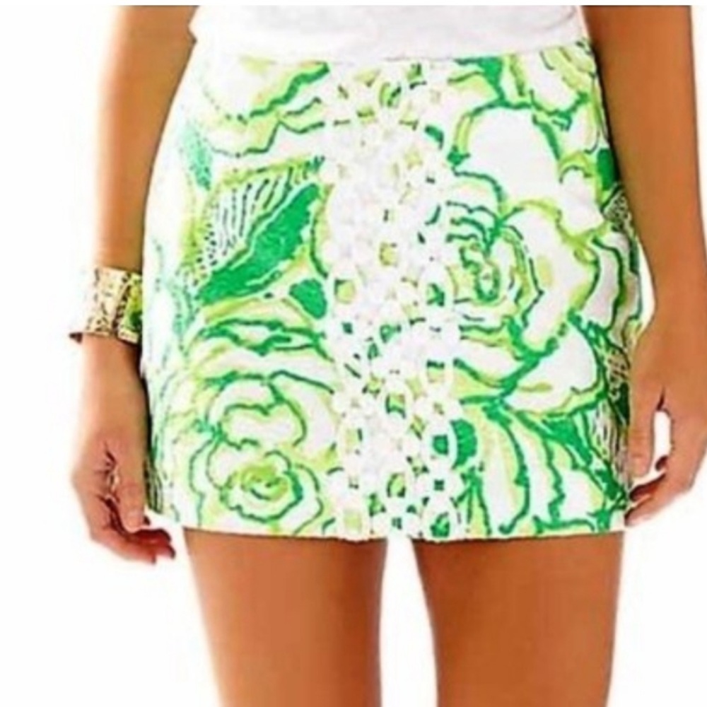 Lilly Pulitzer Tate Mini Skirt Floral Print Lined